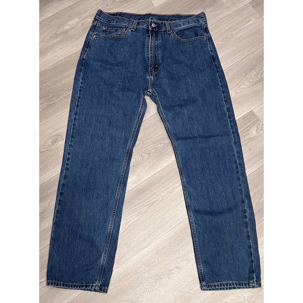 LEVIS 505 Jeans Men 38x32 Blue Dark WashRegular Fit Red Tab Cotton Denim Pant